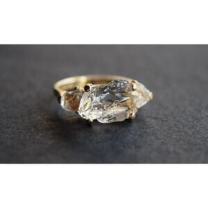 Lake county crystal engagement ring, raw stone jewelry, anniversary gift